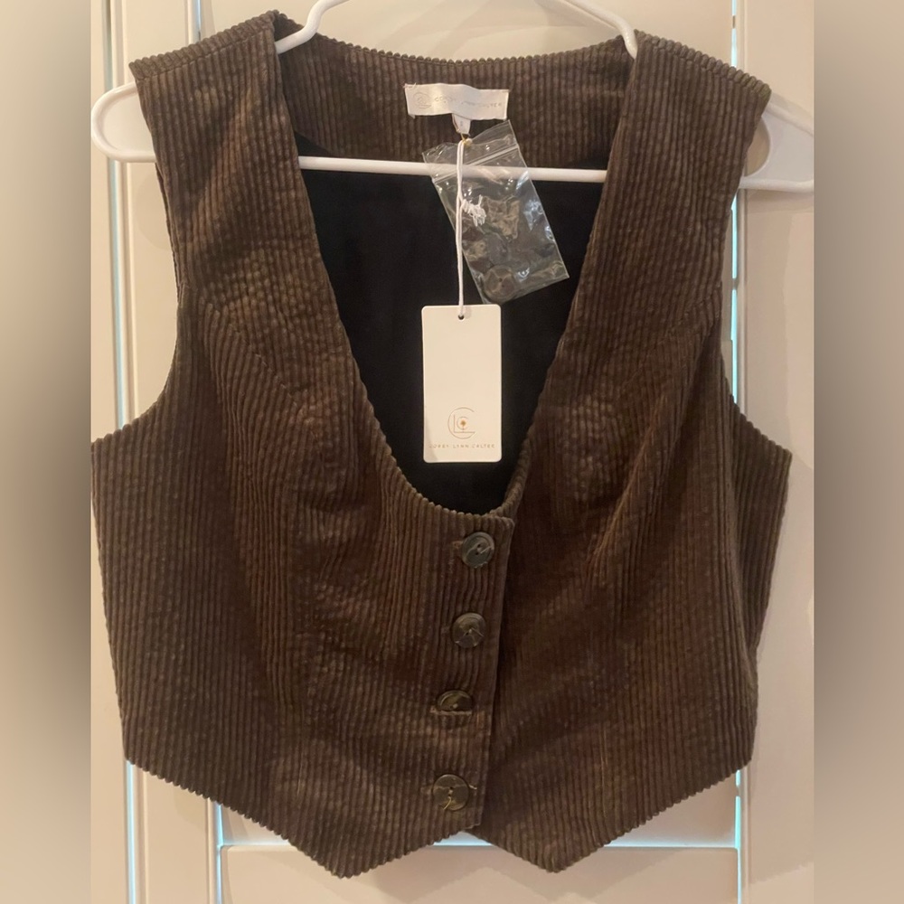 Corey Lynn Calter Brown codroy vest